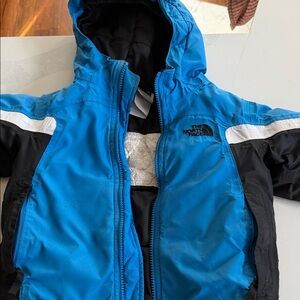 The North Face Vibrant Blue and Black Hooded Jacket
